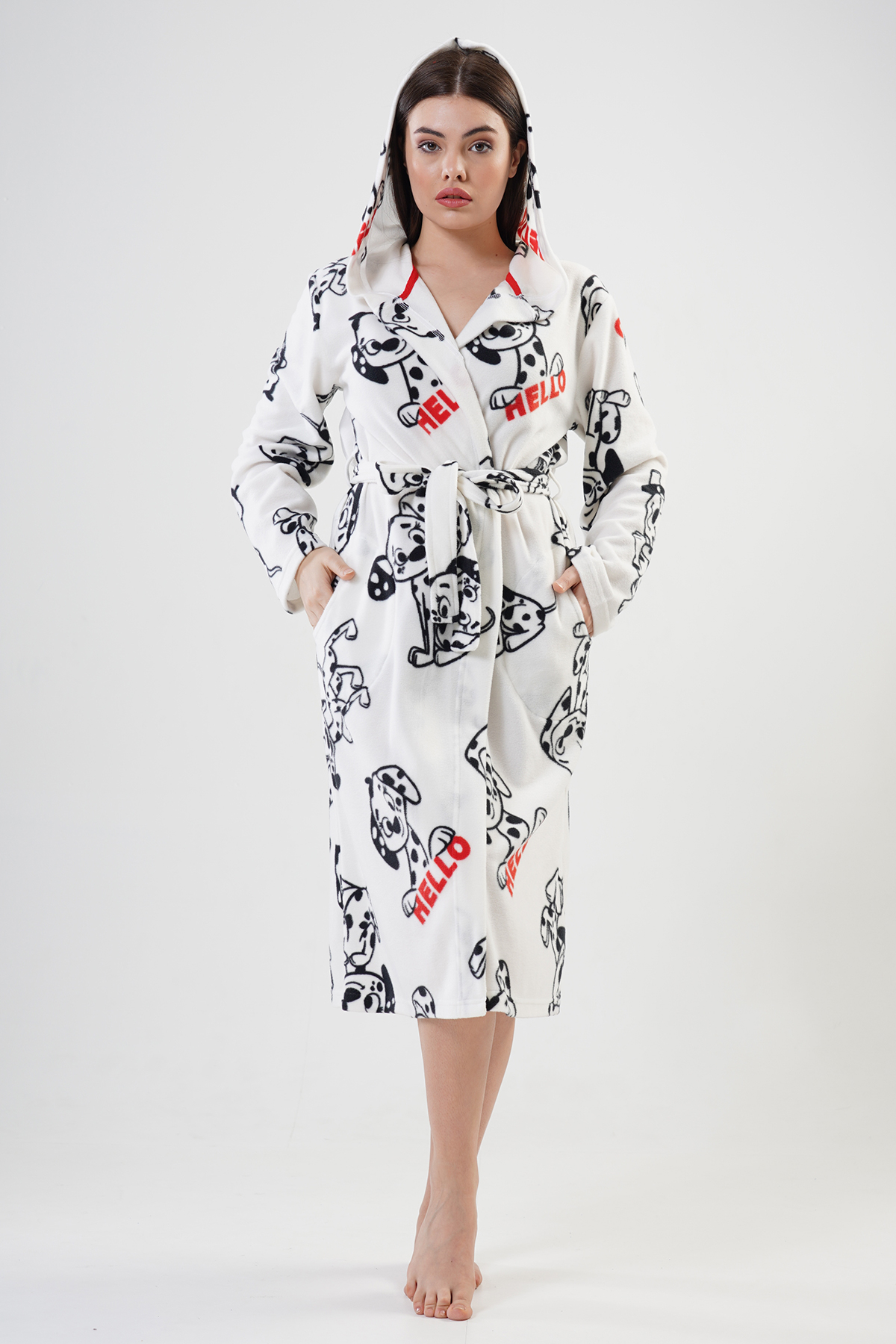 Woman Sweet Dog Dressing Gown Woman Sweet Dog Dressing Gown