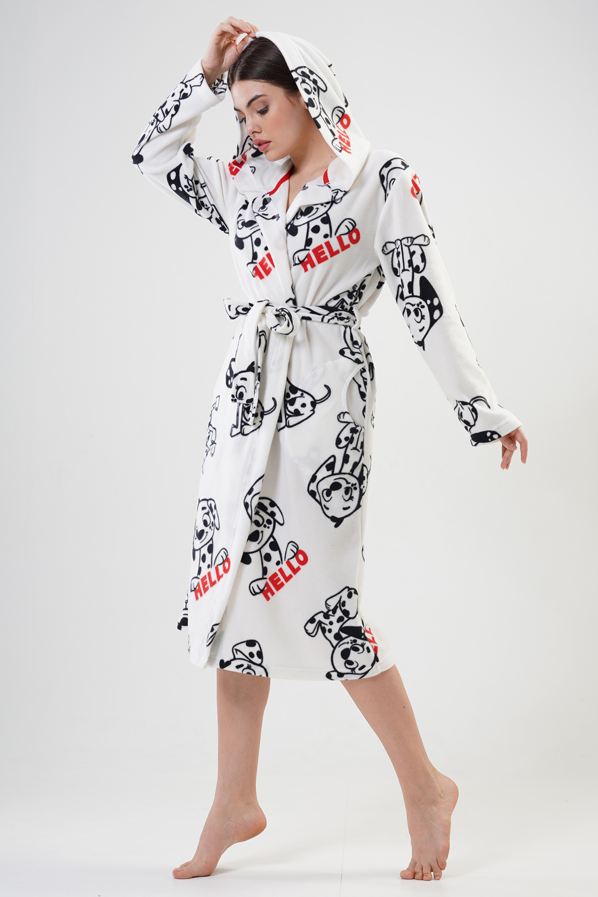 Woman Sweet Dog Dressing Gown Woman Sweet Dog Dressing Gown