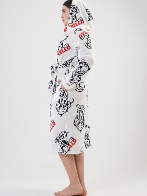 Woman Sweet Dog Dressing Gown Woman Sweet Dog Dressing Gown