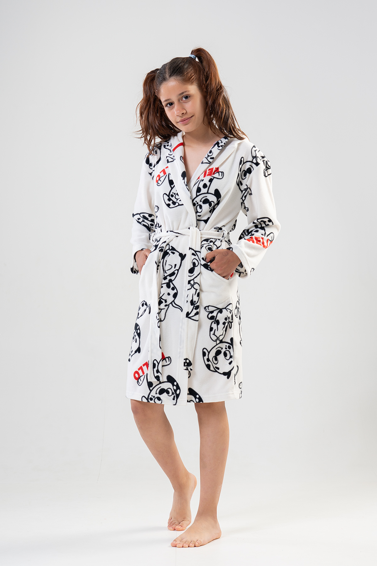 Kids' Girl Sweet Dog Dressing Gown Kids' Girl Sweet Dog Dressing Gown