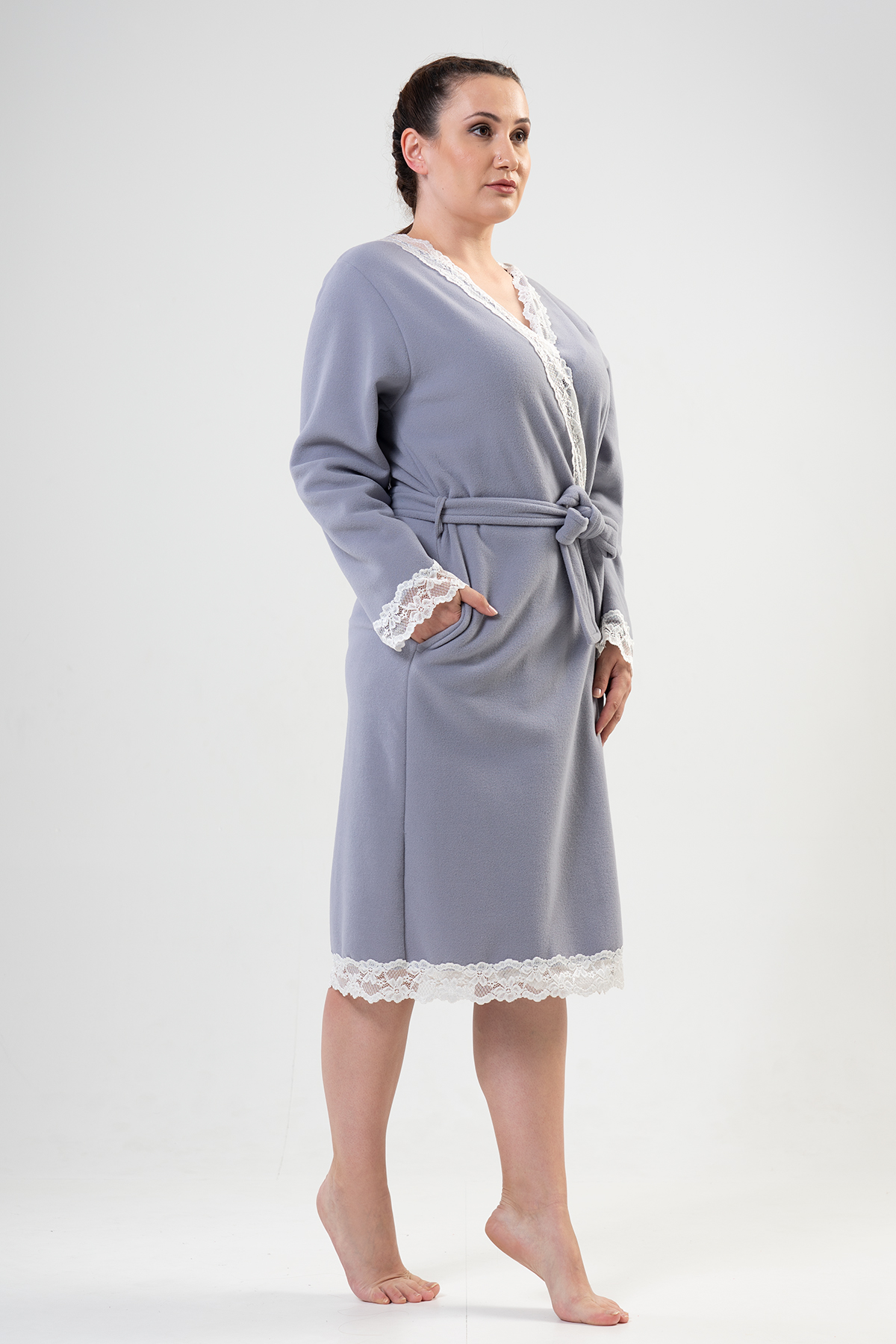 Woman XXL Lace Dressing Gown Woman XXL Lace Dressing Gown