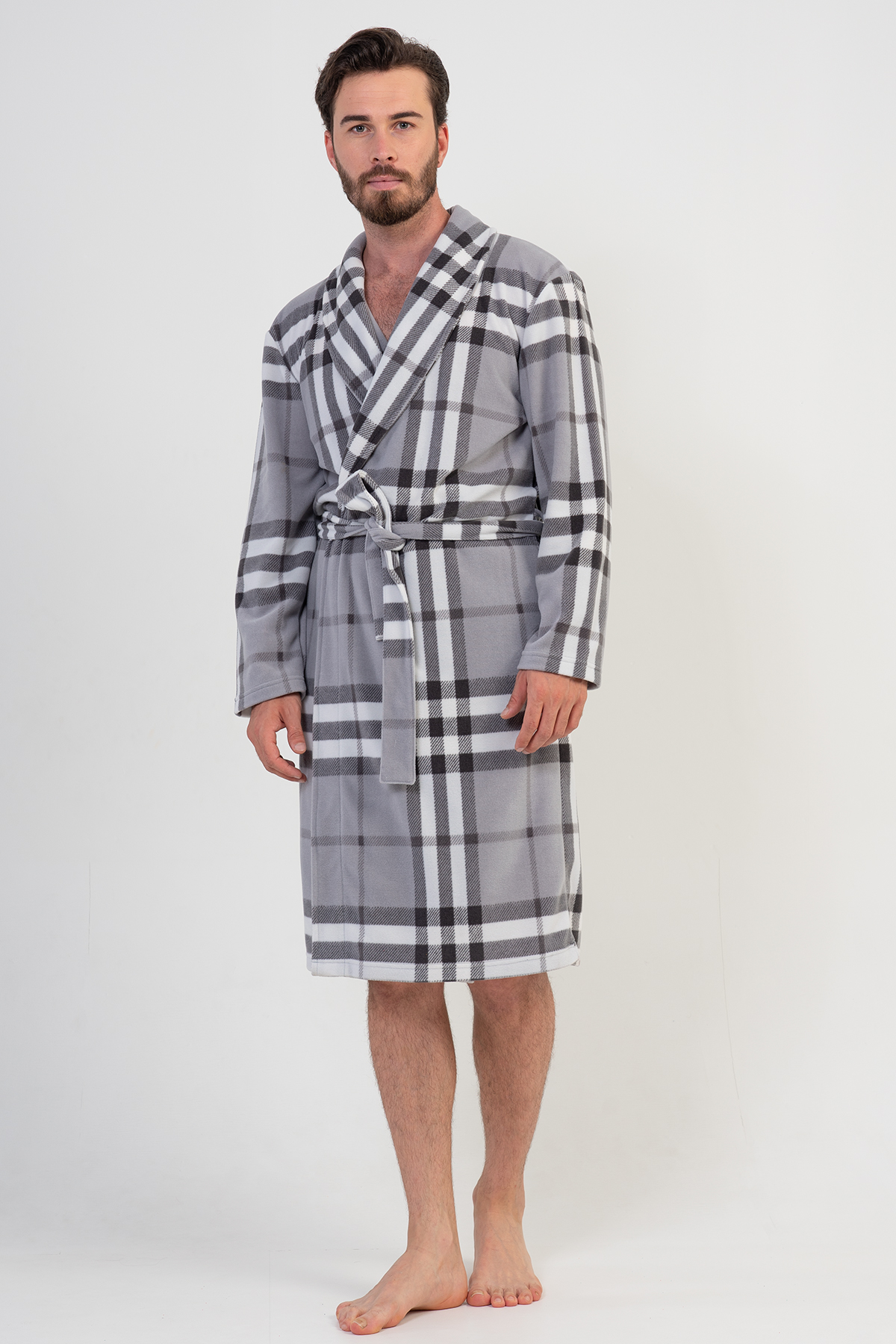 Man Plaid Dressing Gown Man Plaid Dressing Gown
