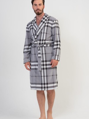 Man Plaid Dressing Gown Man Plaid Dressing Gown
