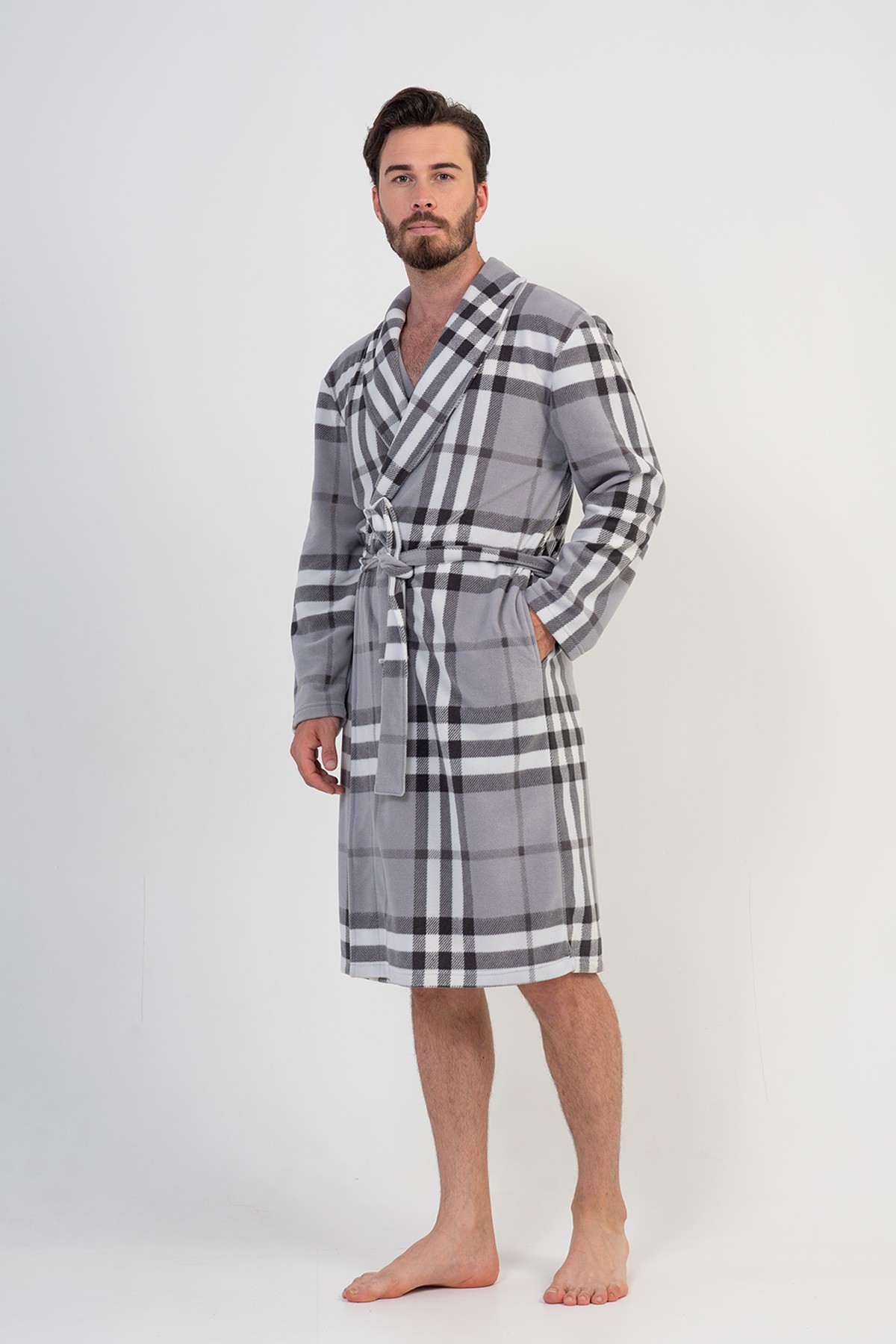 Man Plaid Dressing Gown Man Plaid Dressing Gown