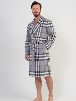 Man Plaid Dressing Gown Man Plaid Dressing Gown