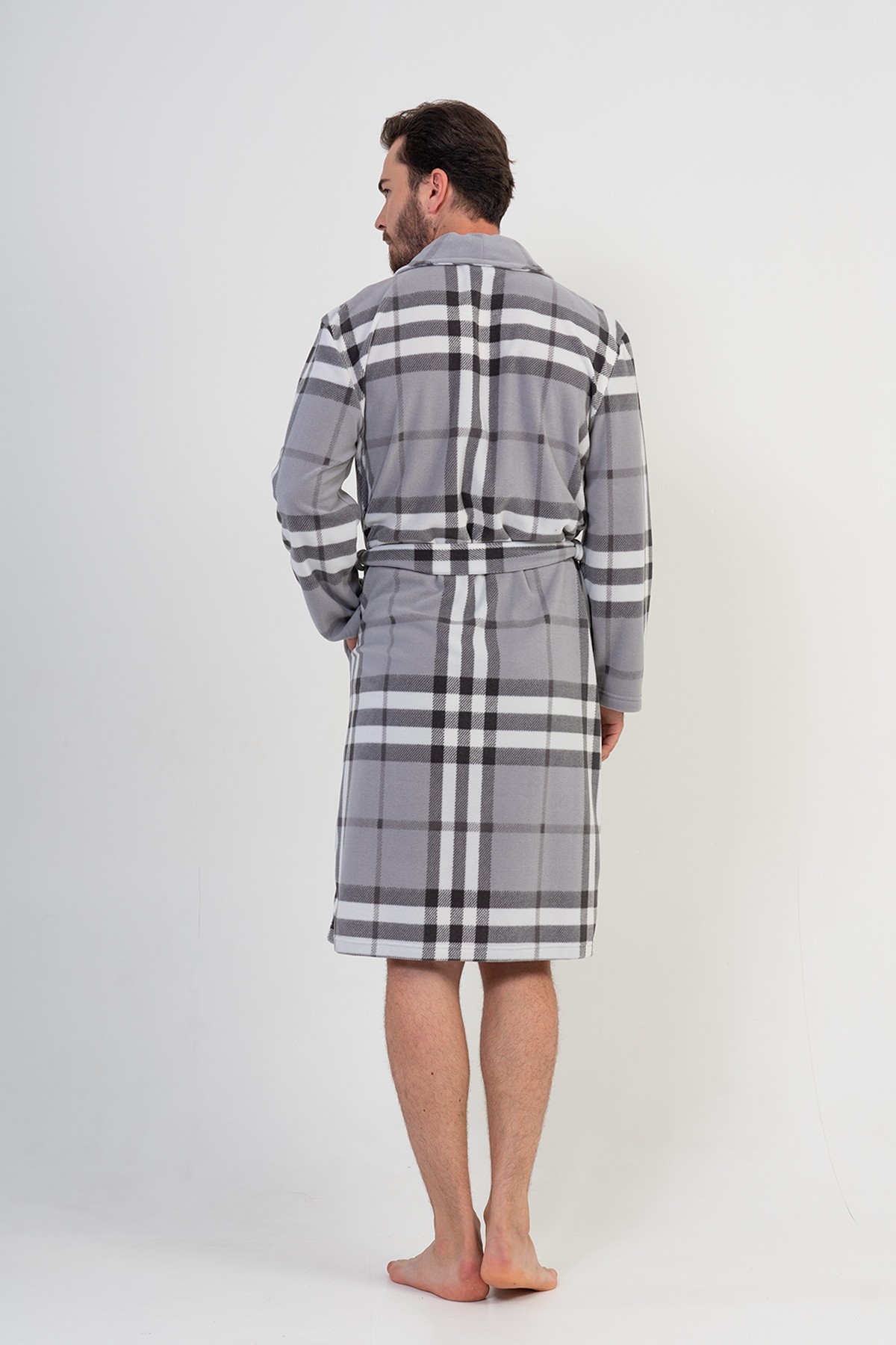 Man Plaid Dressing Gown Man Plaid Dressing Gown