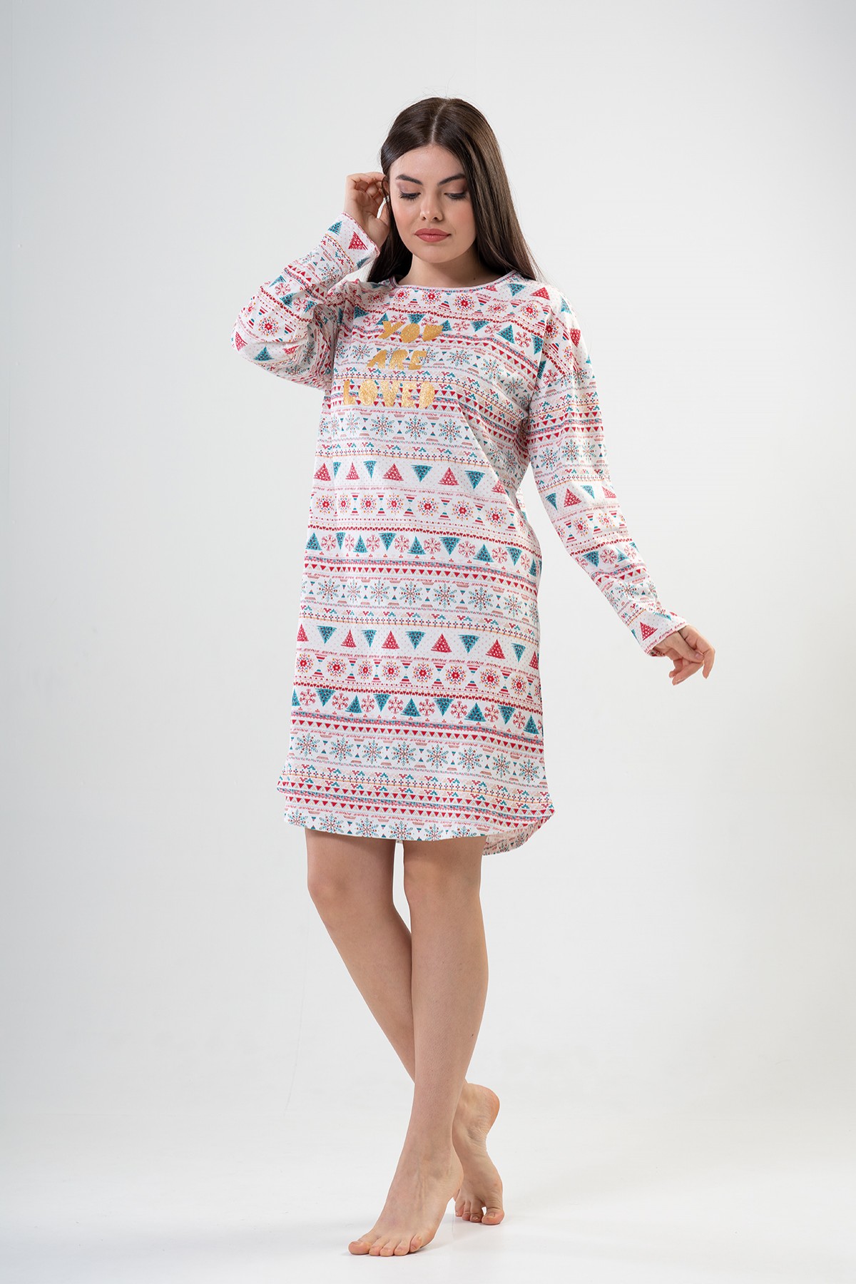 Woman Christmas Concept Tunic Woman Christmas Concept Tunic