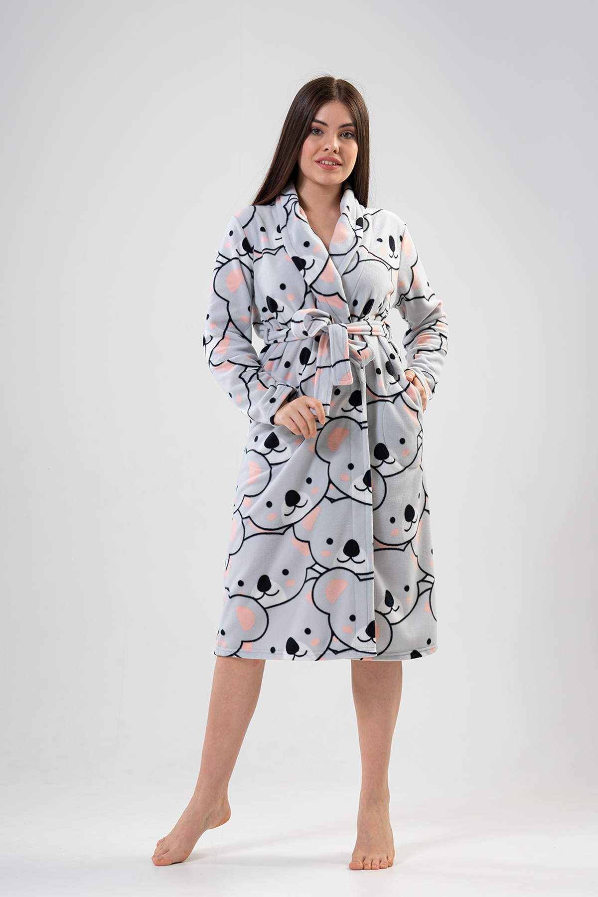 Woman Fleece Bear Dressing Gown Woman Fleece Bear Dressing Gown