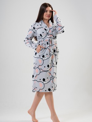 Woman Fleece Bear Dressing Gown Woman Fleece Bear Dressing Gown