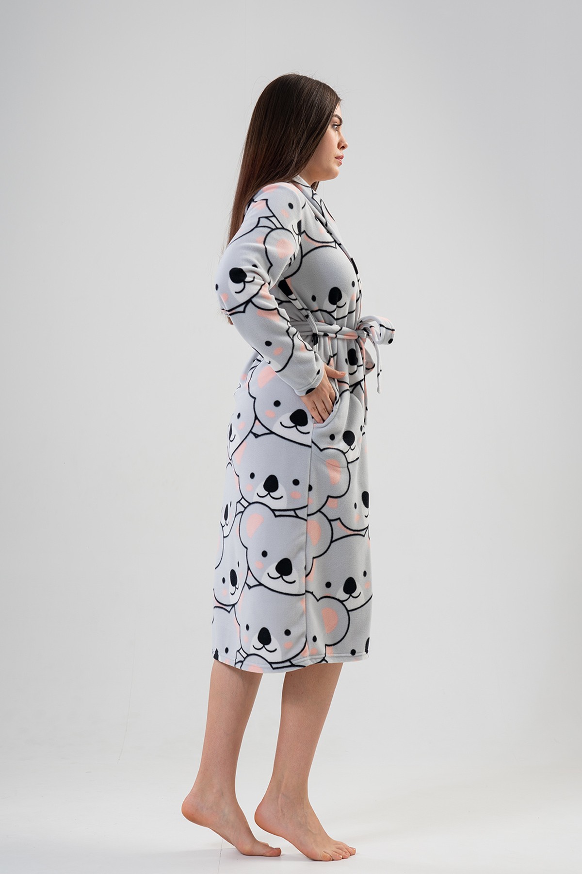 Woman Fleece Bear Dressing Gown Woman Fleece Bear Dressing Gown