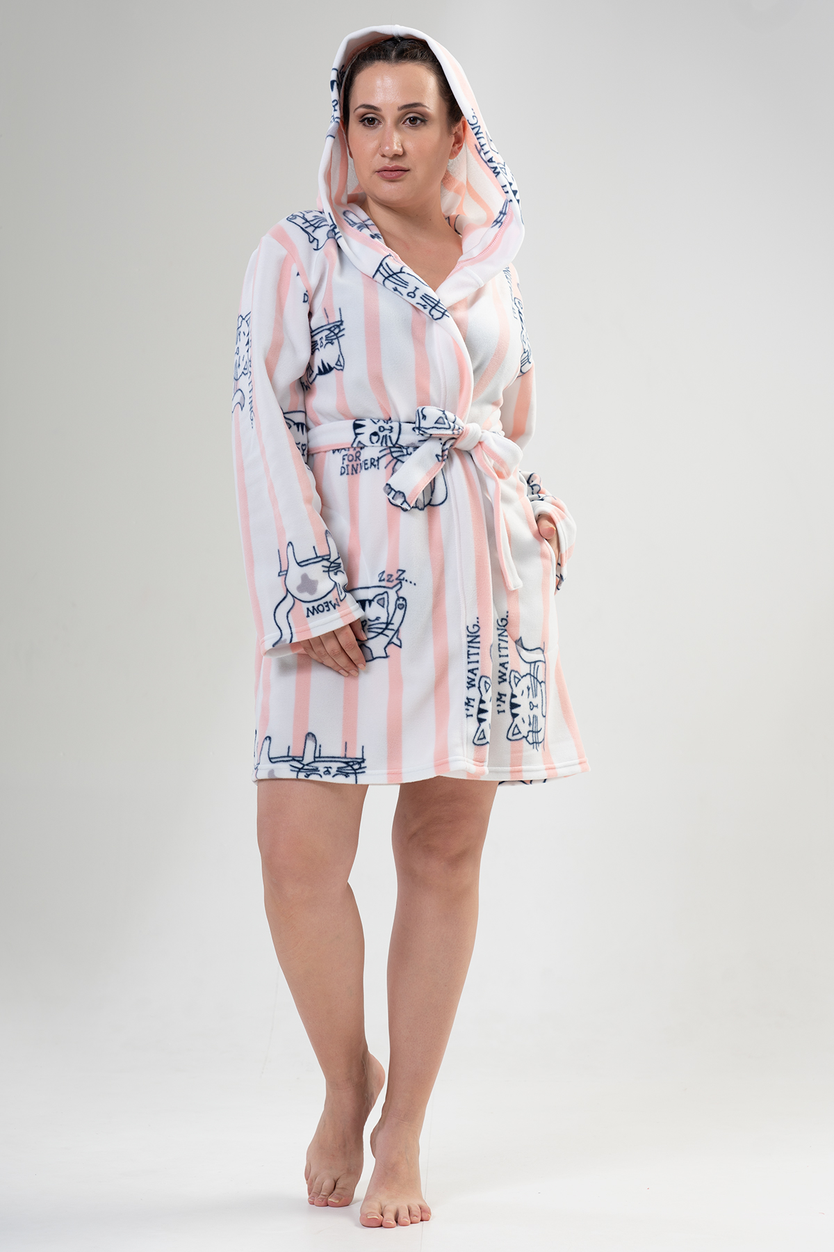 Woman Fleece Waity Dressing Gown Woman Fleece Waity Dressing Gown