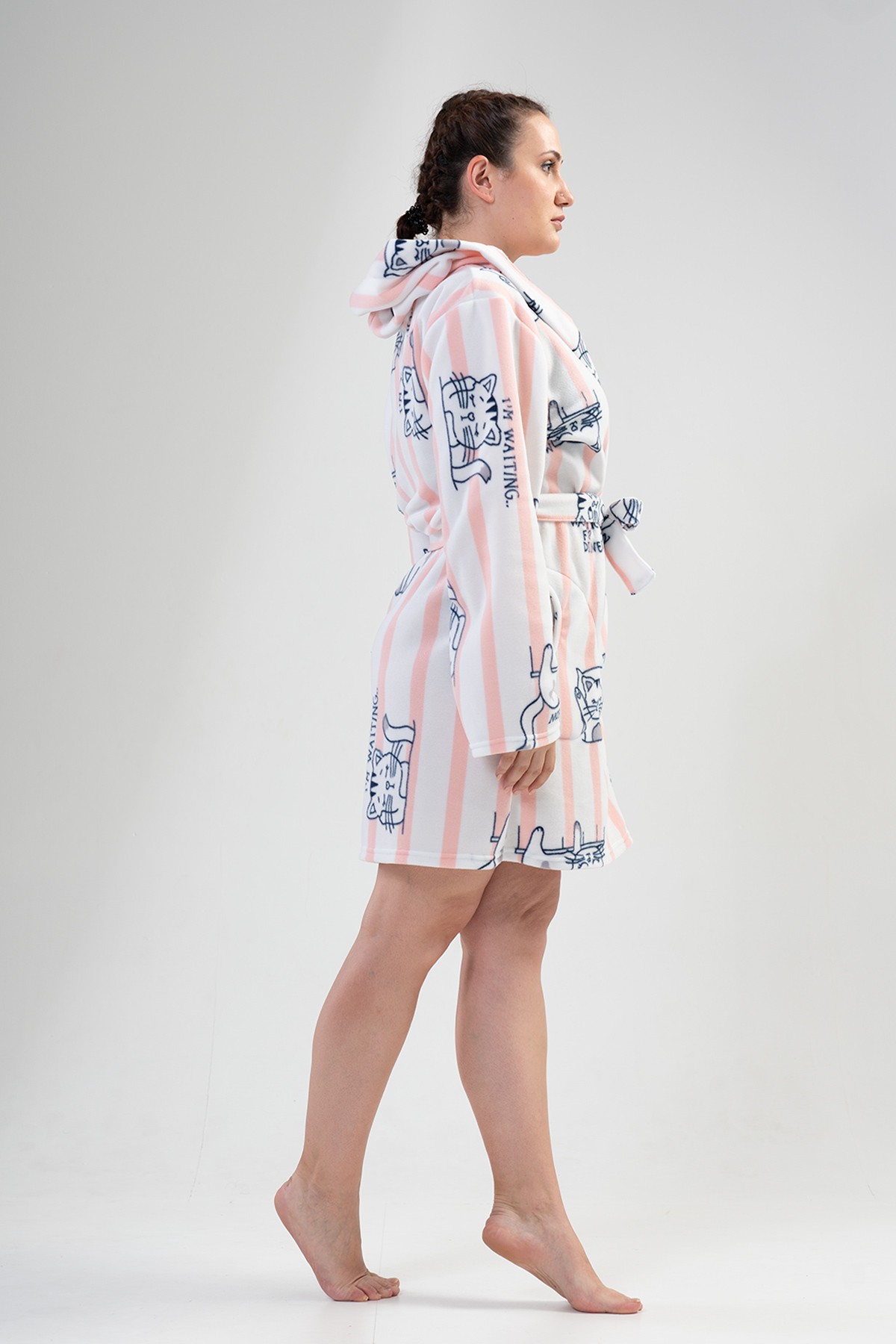 Woman Fleece Waity Dressing Gown Woman Fleece Waity Dressing Gown
