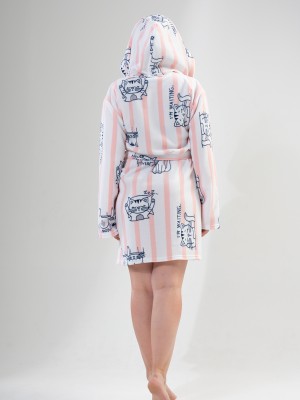 Woman Fleece Waity Dressing Gown Woman Fleece Waity Dressing Gown