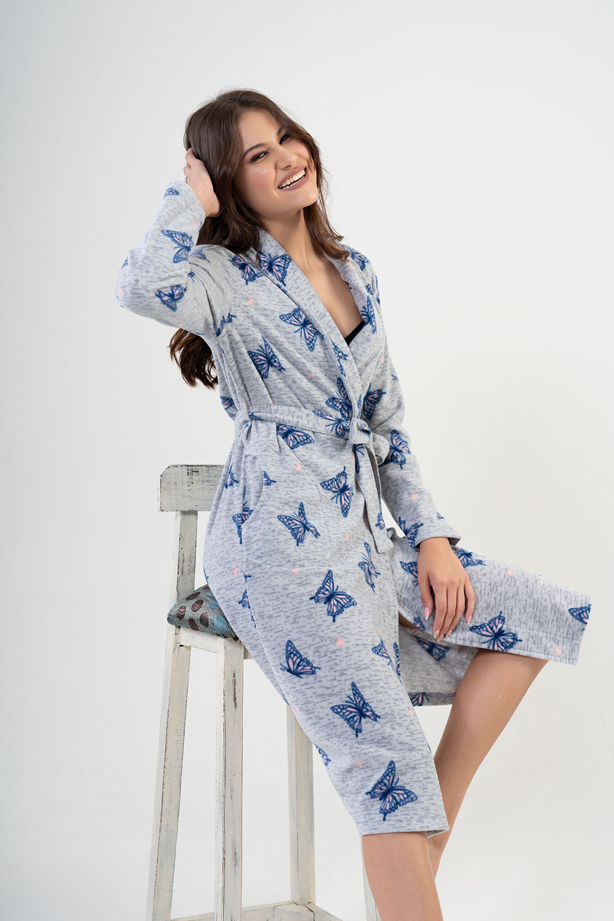 Woman Butterfly Dressing Gown Woman Butterfly Dressing Gown