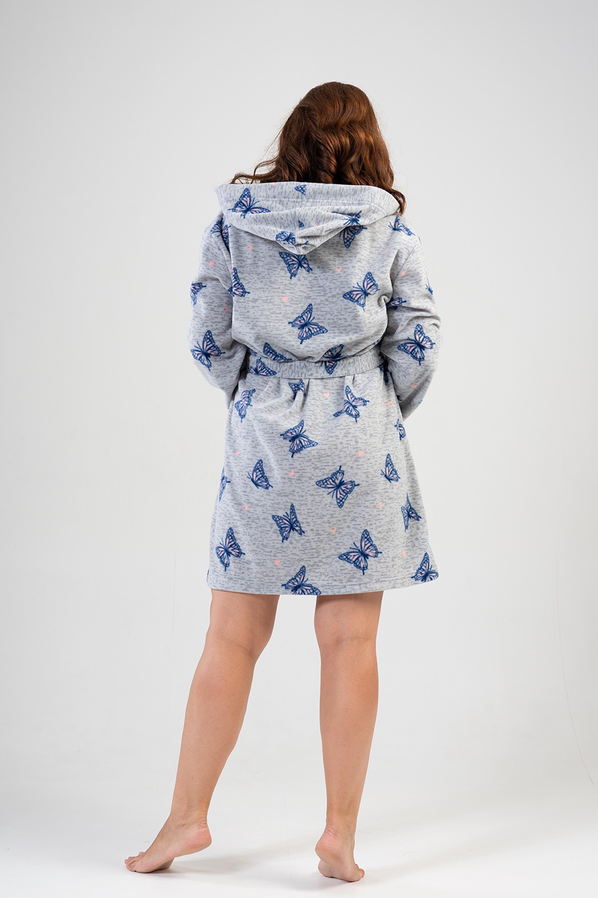 Woman Big Size Gray Dressing Gown Woman Big Size Gray Dressing Gown