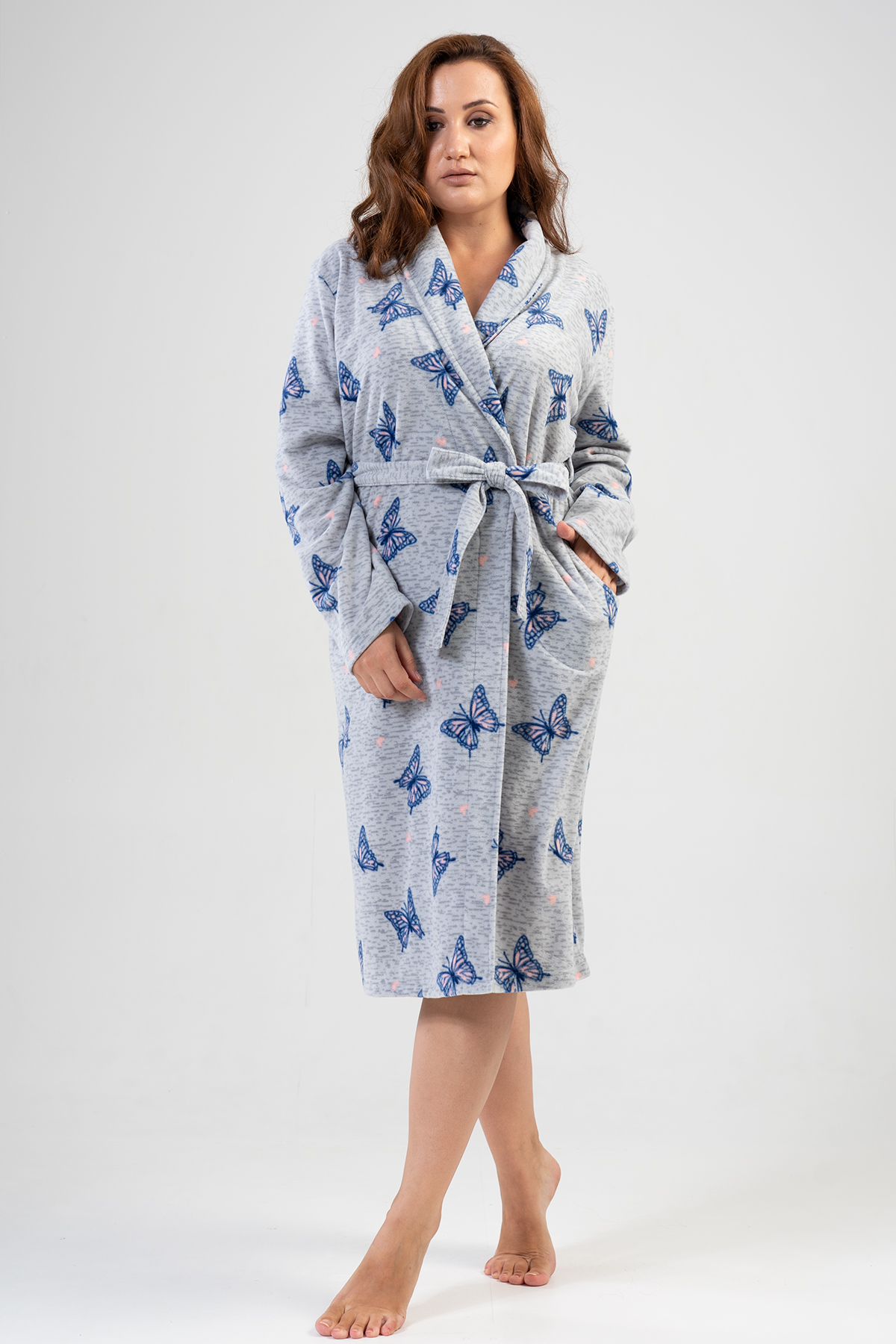 Woman Big Size Butterfly Dressing Gown Woman Big Size Butterfly Dressing Gown