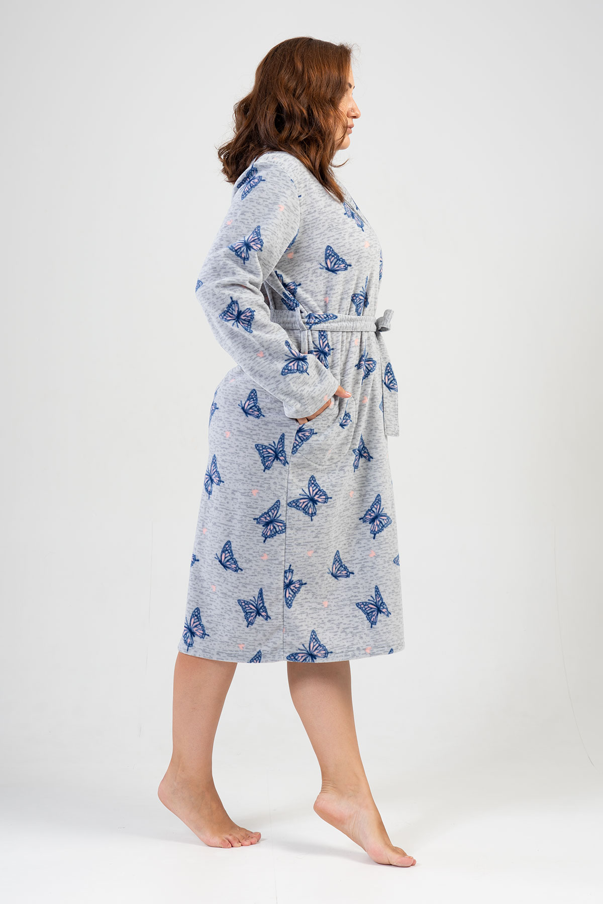 Woman Big Size Butterfly Dressing Gown Woman Big Size Butterfly Dressing Gown