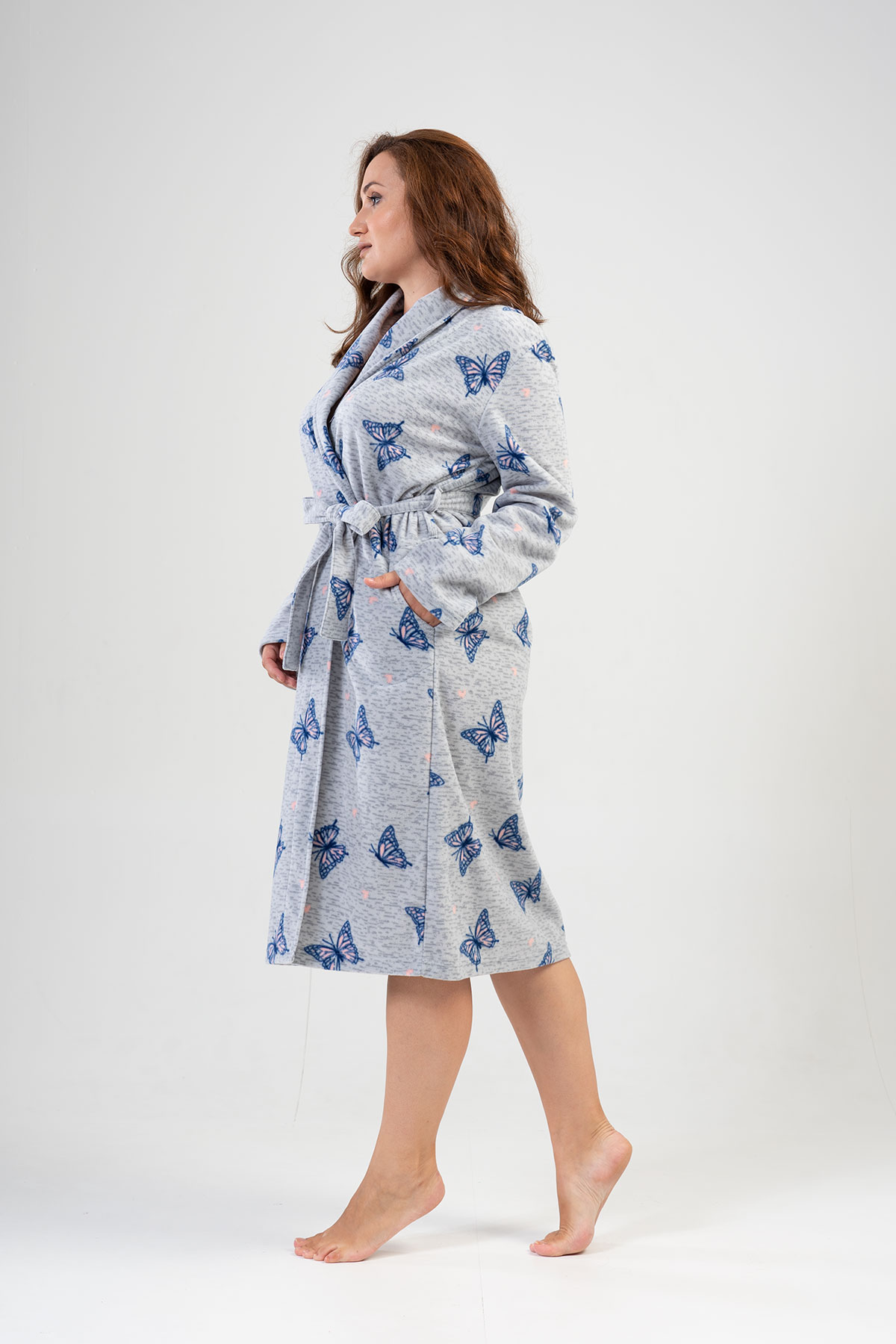 Woman Big Size Butterfly Dressing Gown Woman Big Size Butterfly Dressing Gown