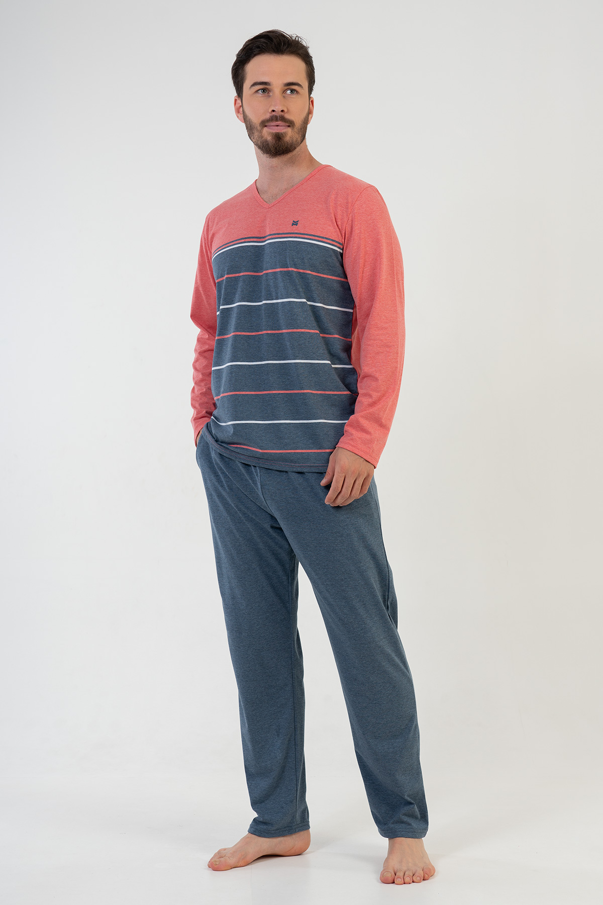 Man Coral Pyjama Set Man Coral Pyjama Set