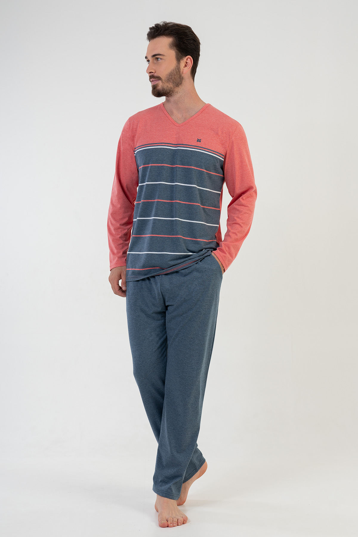 Man Coral Pyjama Set Man Coral Pyjama Set