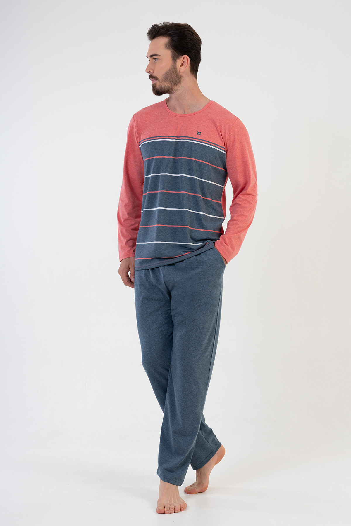 Man Big Size Coral Pyjama Set Man Big Size Coral Pyjama Set