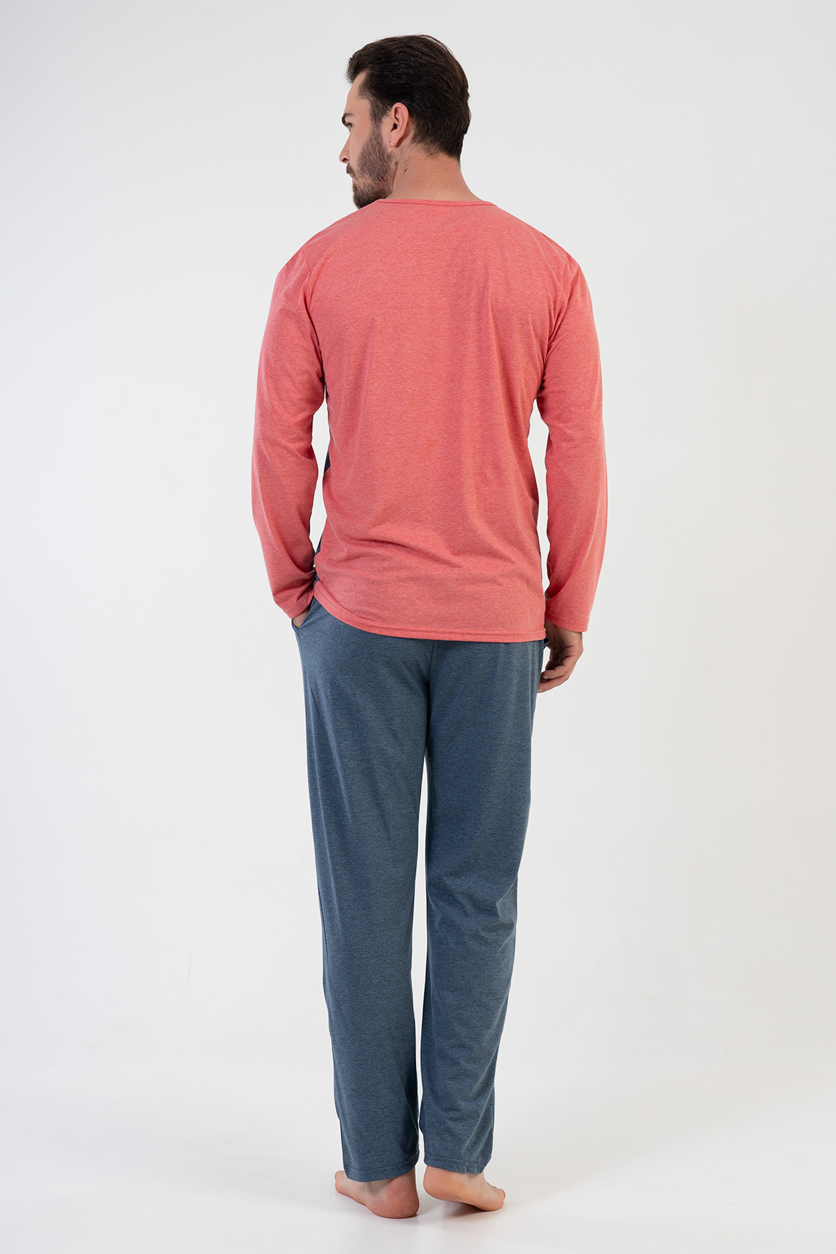 Man Big Size Coral Pyjama Set Man Big Size Coral Pyjama Set