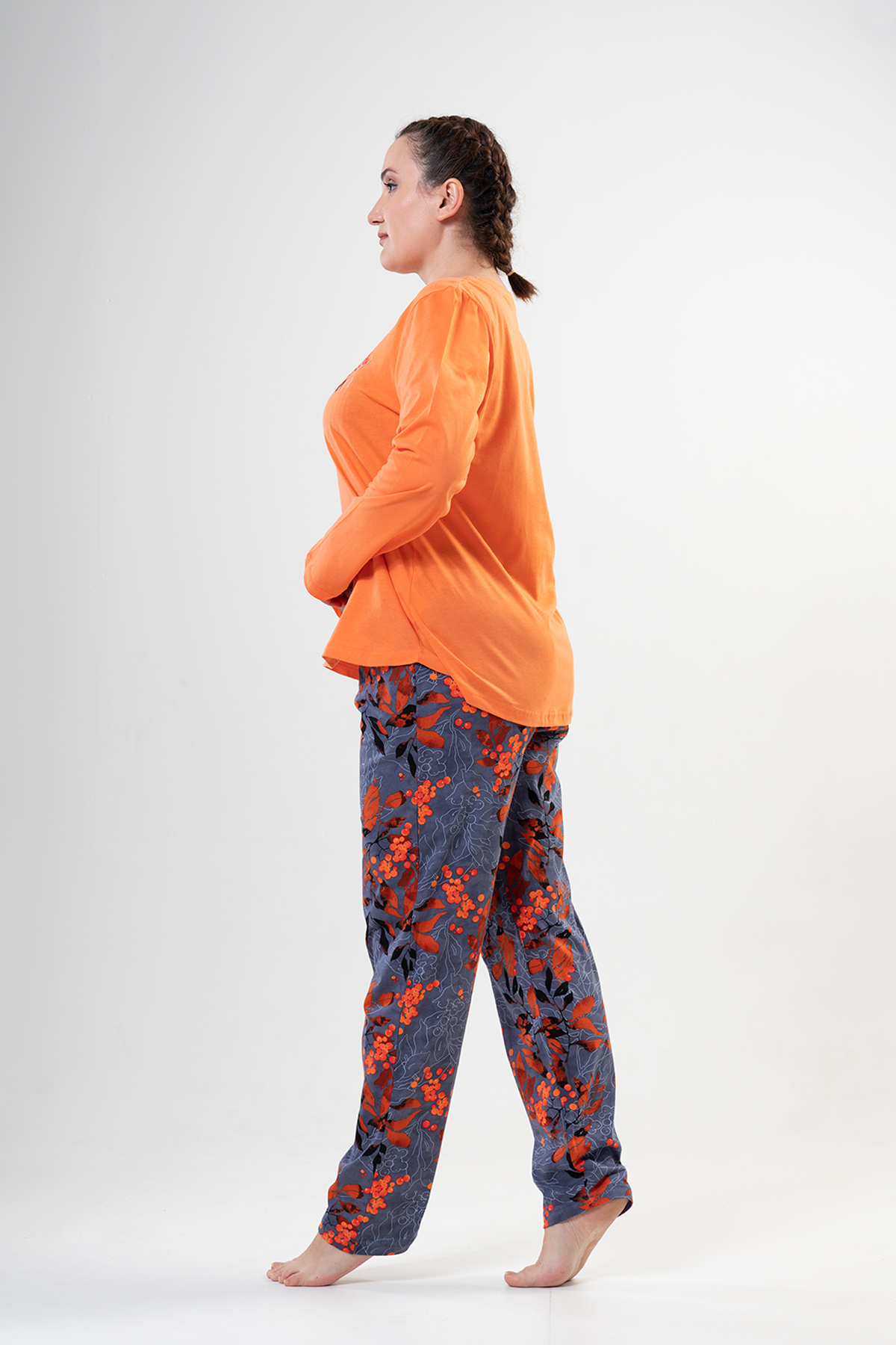 Woman Big Size Fluffy Pyjama Set Woman Big Size Fluffy Pyjama Set