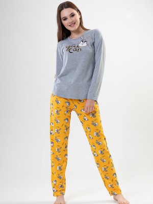 Woman Yellow Pyjama Set Woman Yellow Pyjama Set