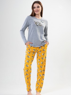 Woman Yellow Pyjama Set Woman Yellow Pyjama Set