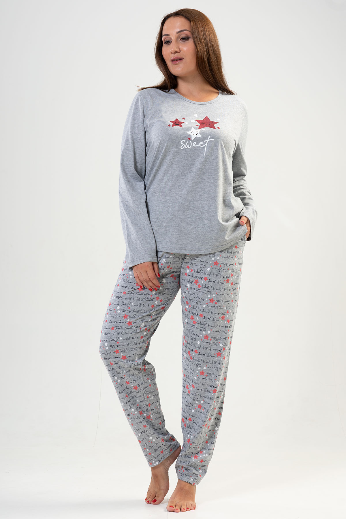 Woman Big Size Sleep Well PJ Set Woman Big Size Sleep Well PJ Set