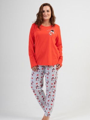 Woman Big Size Red Winter Pyjama Set Woman Big Size Red Winter Pyjama Set