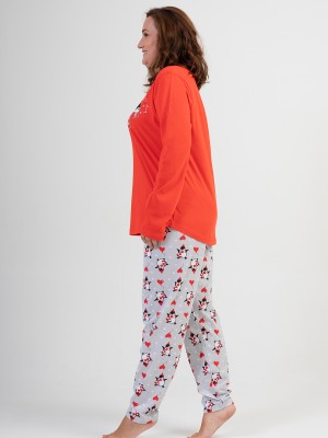 Woman Big Size Red Winter Pyjama Set Woman Big Size Red Winter Pyjama Set