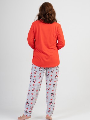 Woman Big Size Red Winter Pyjama Set Woman Big Size Red Winter Pyjama Set