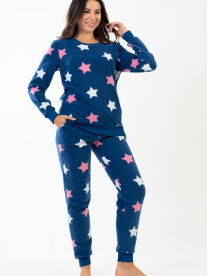 Woman Fleece Star O Neck Pyjama Set Woman Fleece Star O Neck Pyjama Set