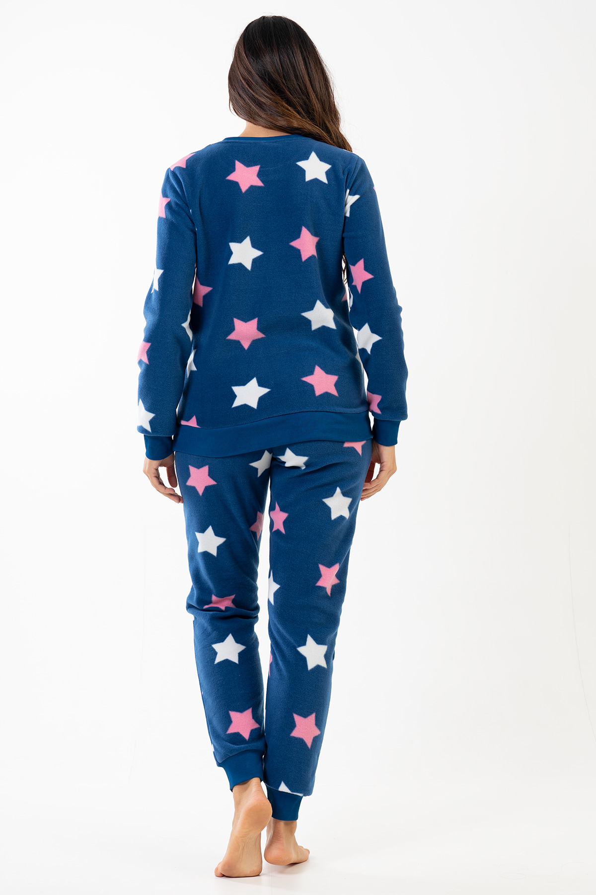Woman Fleece Star O Neck Pyjama Set Woman Fleece Star O Neck Pyjama Set