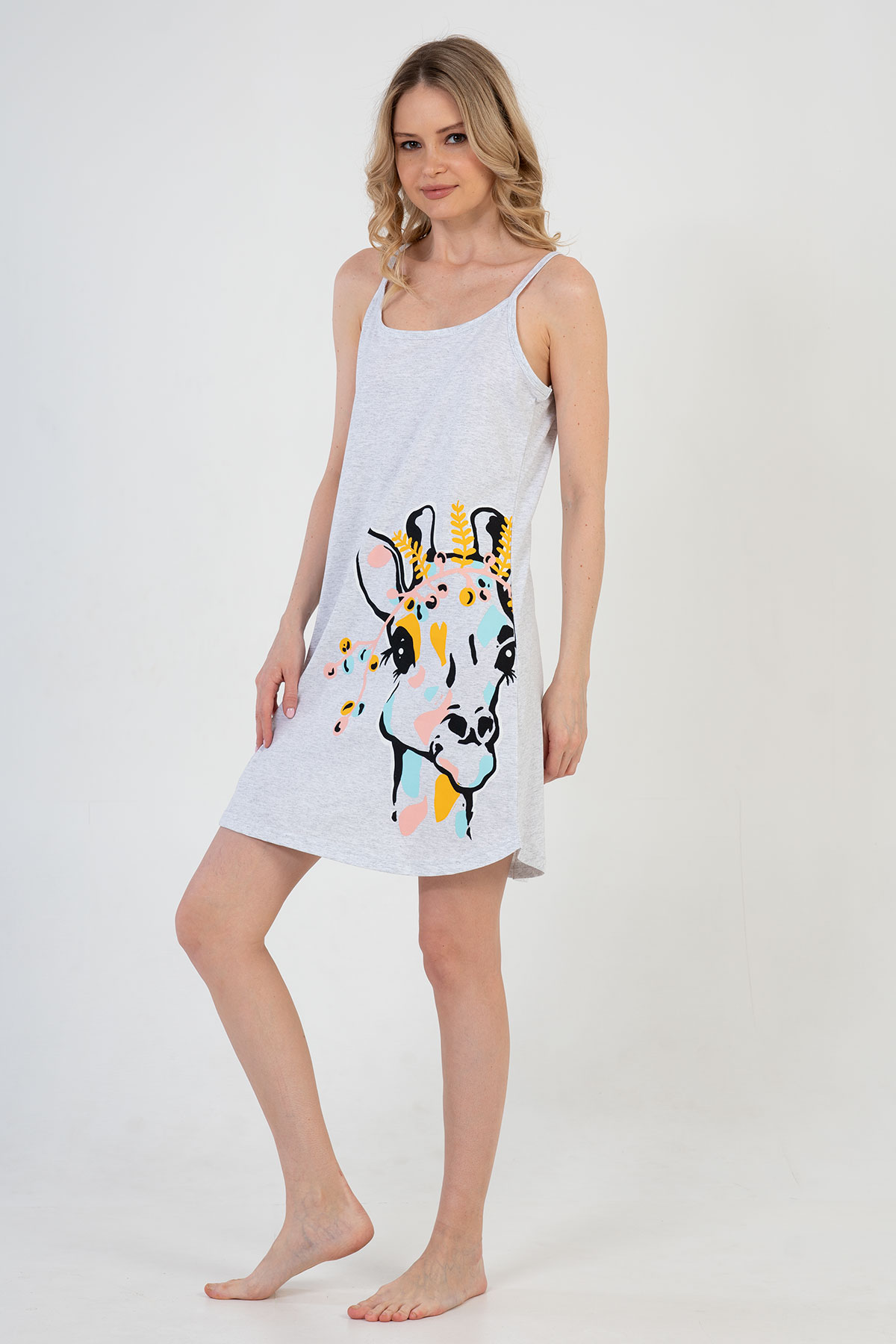 Woman Colorful Giraffe Tunic Woman Colorful Giraffe Tunic