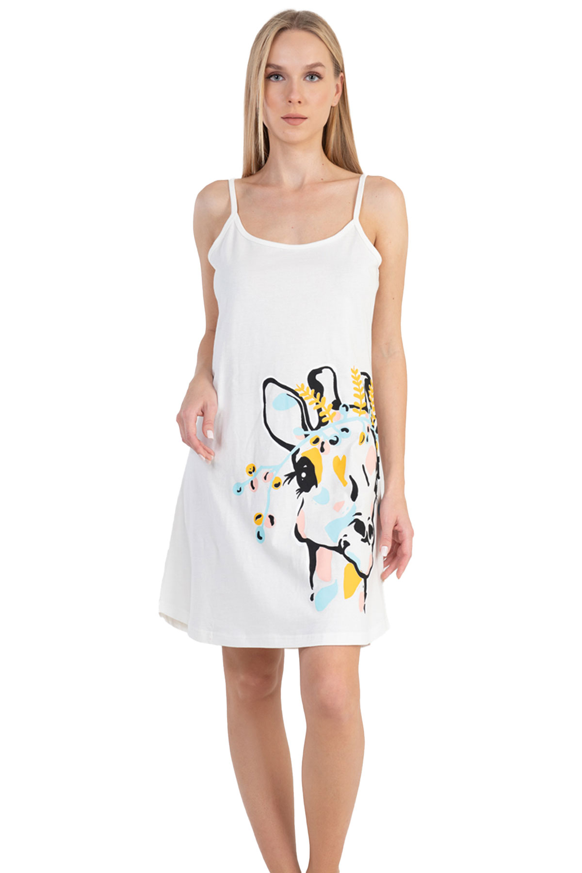 Woman Colorful Giraffe Tunic Woman Colorful Giraffe Tunic