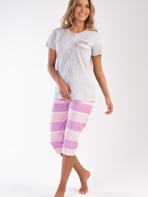 Woman Buttoned Unicorn Capri Set Woman Buttoned Unicorn Capri Set