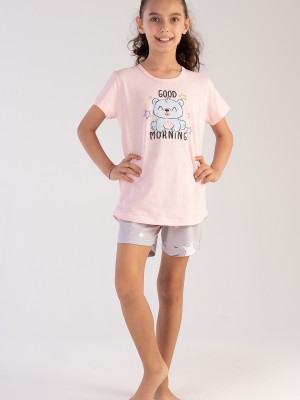 Kids' Girl Big Age Good Morning Short Set Kids' Girl Big Age Good Morning Short Set
