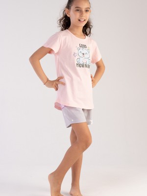 Kids' Girl Big Age Good Morning Short Set Kids' Girl Big Age Good Morning Short Set