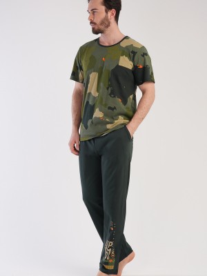 Man Big Size Camouflage Up Pyjama Set Man Big Size Camouflage Up Pyjama Set