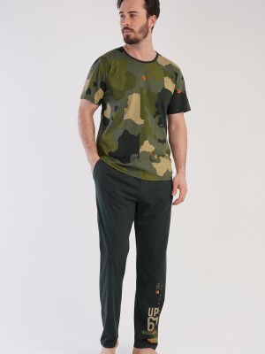 Man Big Size Camouflage Up Pyjama Set Man Big Size Camouflage Up Pyjama Set