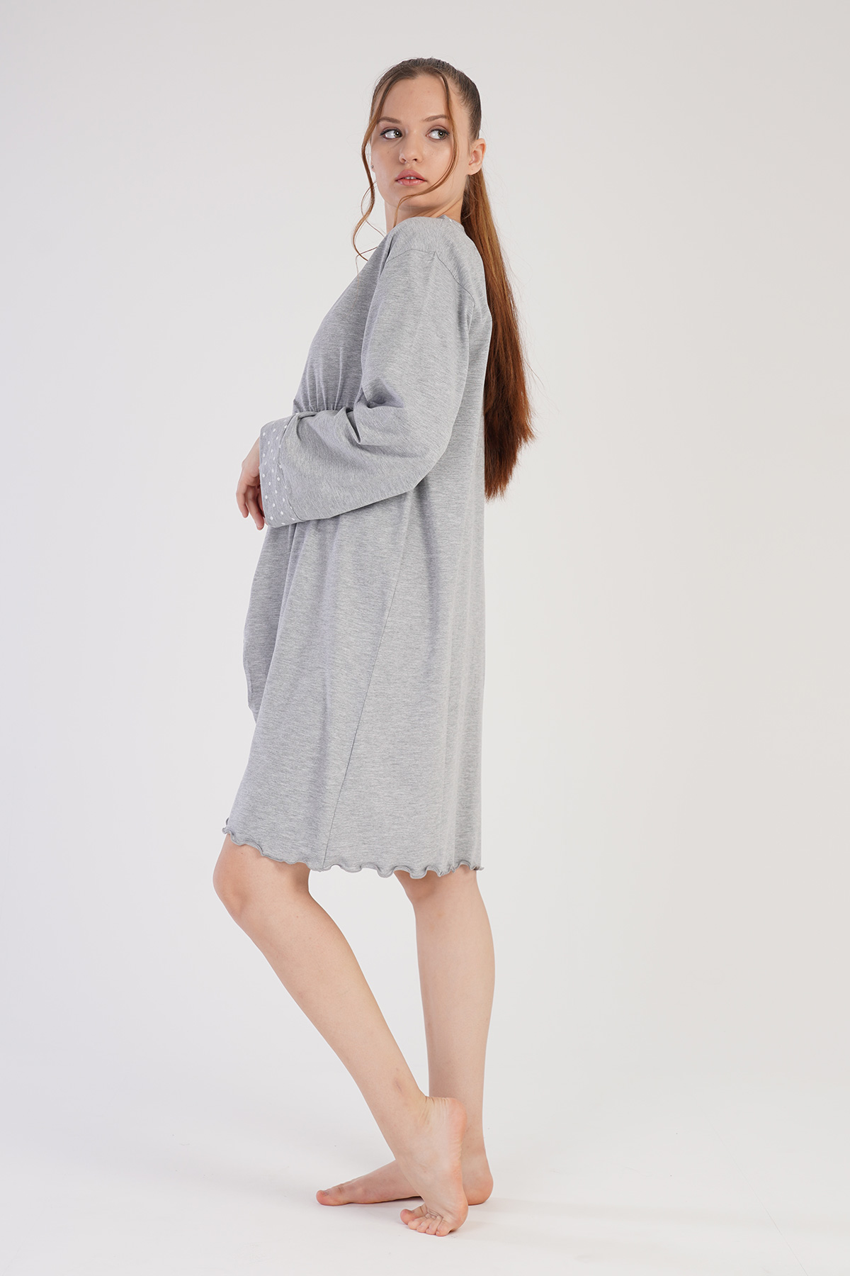 Woman Supreme Polka Dot Detail Pregnant Dressing Gown Woman Supreme Polka Dot Detail Pregnant Dressing Gown