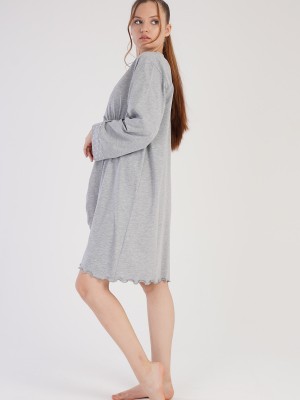 Woman Supreme Polka Dot Detail Pregnant Dressing Gown Woman Supreme Polka Dot Detail Pregnant Dressing Gown
