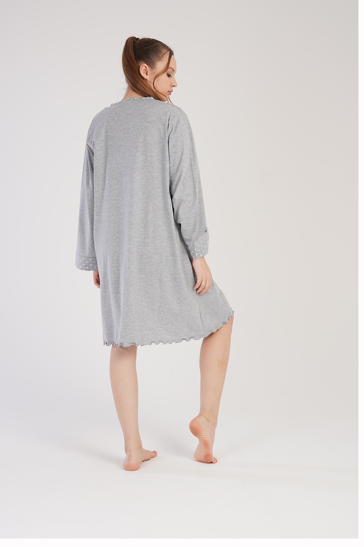 Woman Supreme Polka Dot Detail Pregnant Dressing Gown Woman Supreme Polka Dot Detail Pregnant Dressing Gown