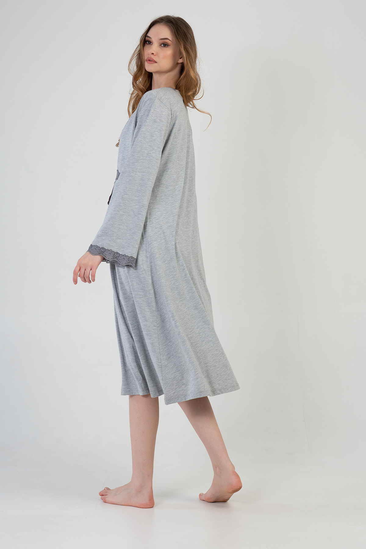 Woman Supreme Lace Detail Dressing Gown Set Woman Supreme Lace Detail Dressing Gown Set