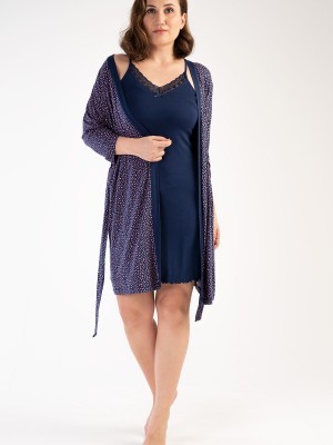 Woman Big Size Melody Dressing Gown Set Woman Big Size Melody Dressing Gown Set