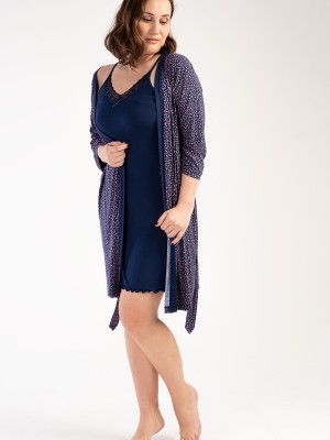 Woman Big Size Melody Dressing Gown Set Woman Big Size Melody Dressing Gown Set
