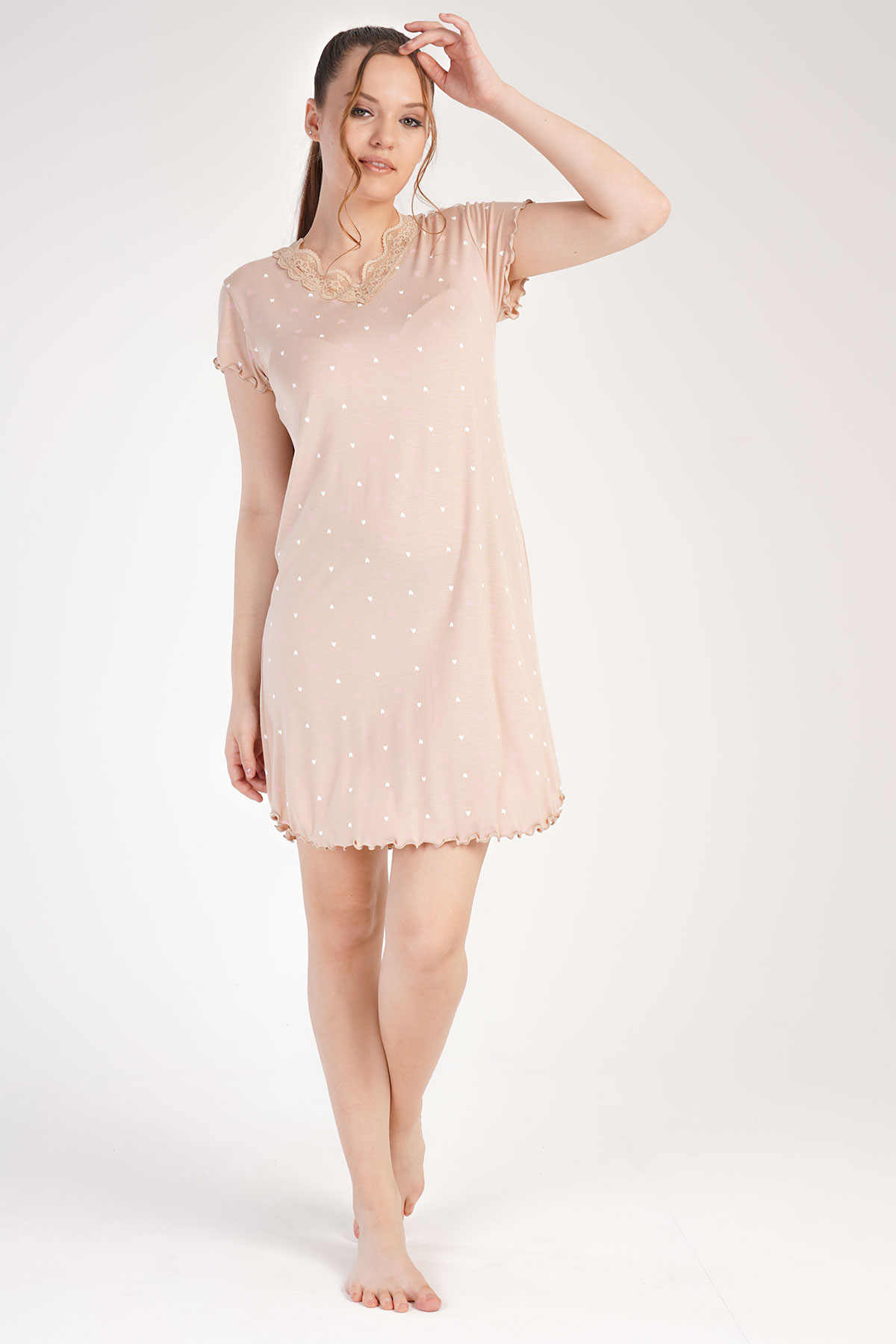 Woman Beige Viscon Tunic Woman Beige Viscon Tunic