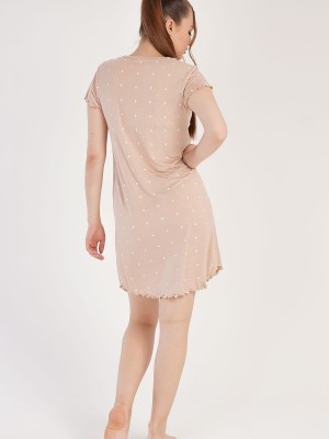 Woman Beige Viscon Tunic Woman Beige Viscon Tunic
